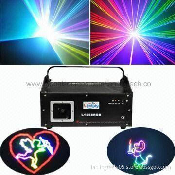 1W RGB DMX ILDA Animation DJ Laser Lights with Unique Blanking and Frequently Flashing Functions